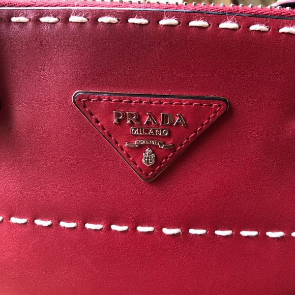 PRADA Satchel City Calf in Fuoco - Picture 2 of 7